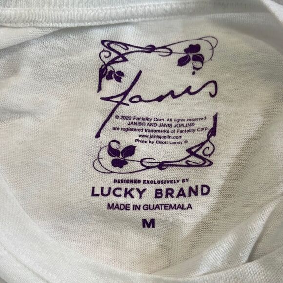 Lucky Brand Janis Joplin White Tee T-shirt NWT - Picture 4 of 8